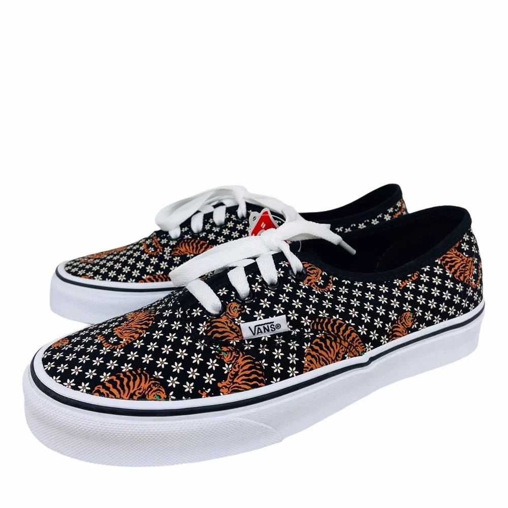 Vans Authentic Tiger Floral Womens 7 Black